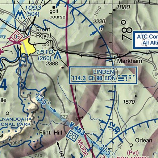 FAA VFR chart of Pickett Dam, VA