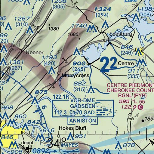 FAA VFR chart of Ballplay Bend, AL