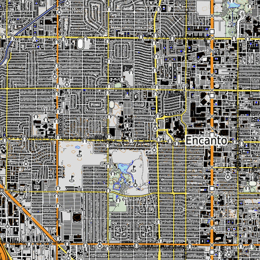 OpenTopoMap map of Phoenix College, AZ