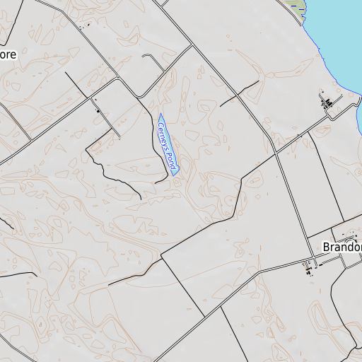 OpenTopoMap map of Cerneys Dam, VA