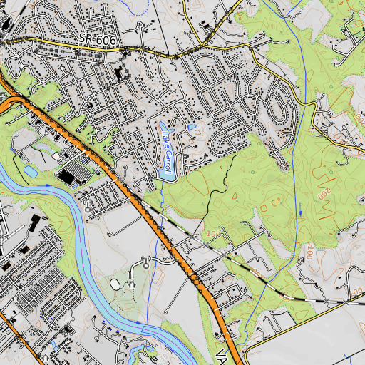 OpenTopoMap map of Kennedy Dam, VA