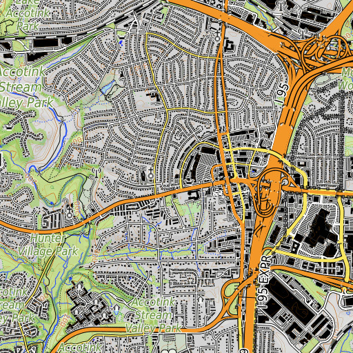 OpenTopoMap map of Richard Byrd Library, VA