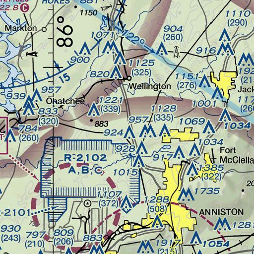 FAA VFR chart of Bobs Creek, AL