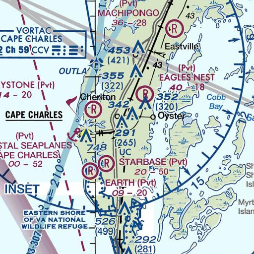 FAA VFR chart of Culls, VA