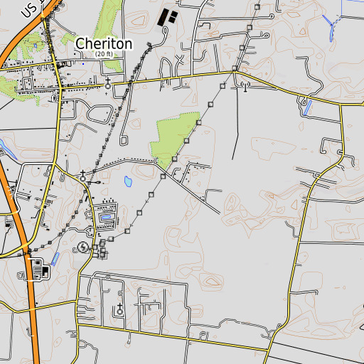 OpenTopoMap map of Culls, VA
