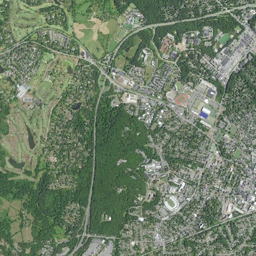 Aerial imagery of Lewis Mountain, VA