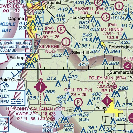FAA VFR chart of Lowells Bridge (historical), AL