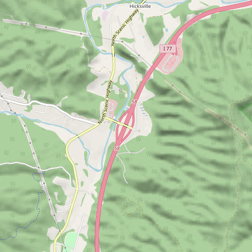 OpenStreetMap map of Interchange 58, VA