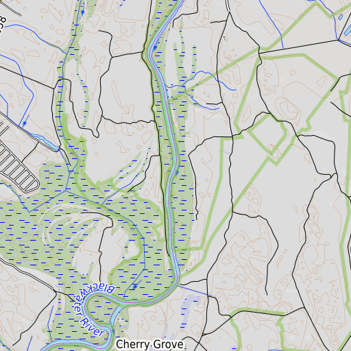 OpenTopoMap map of Cox Landing, VA