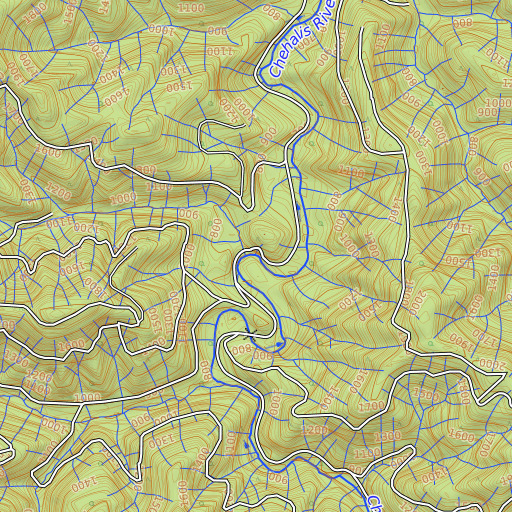 OpenTopoMap map of Alder Creek, WA