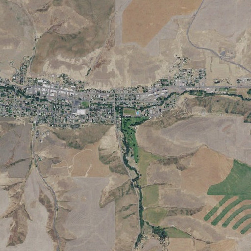 Aerial imagery of Benjamin Gulch, WA