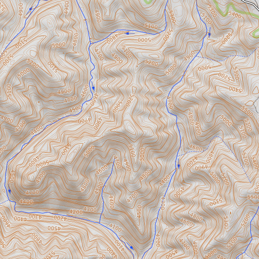 OpenTopoMap map of Buck Ridge, WA