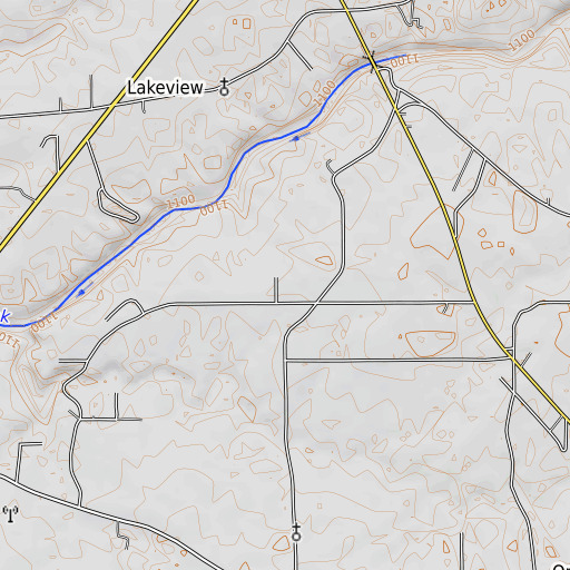 OpenTopoMap map of Panhandle, AL