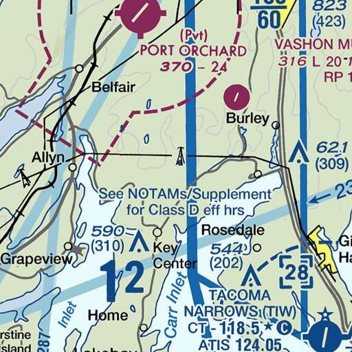 FAA VFR chart of Doyle Pond, WA