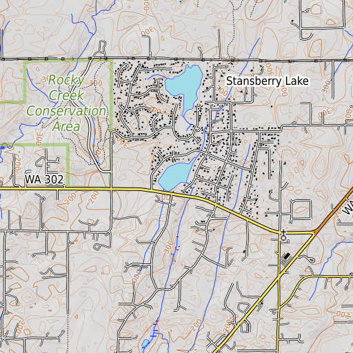OpenTopoMap map of Doyle Pond, WA