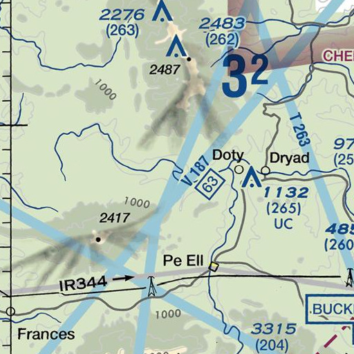 FAA VFR chart of Eight Creek, WA