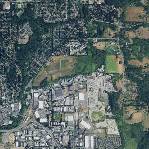 Aerial imagery of Evans Creek, WA