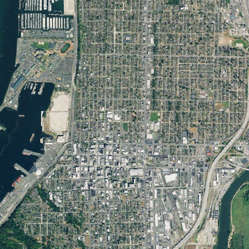 Aerial imagery of Everett Junior College, WA