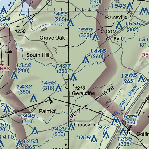 FAA VFR chart of Reedy Creek, AL