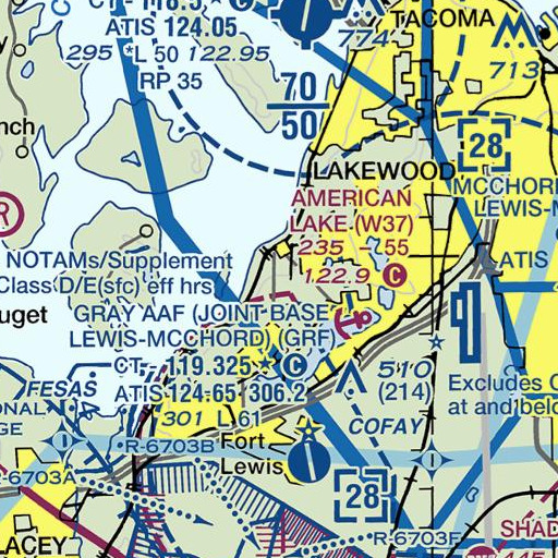 FAA VFR chart of Farrell Marsh, WA