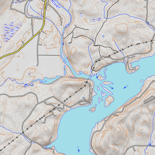 OpenTopoMap map of Wolf Creek, AL