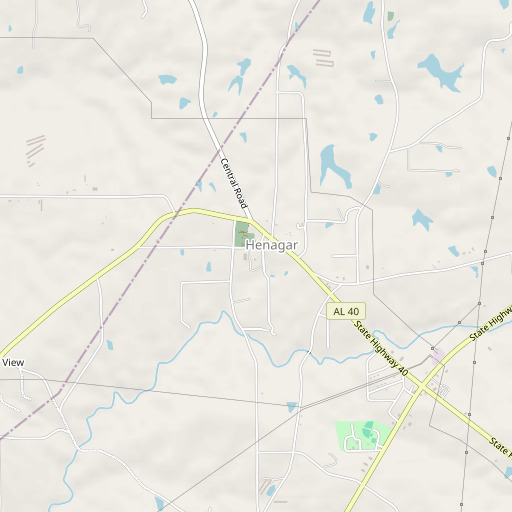 OpenStreetMap map of Henagar Junior High School, AL