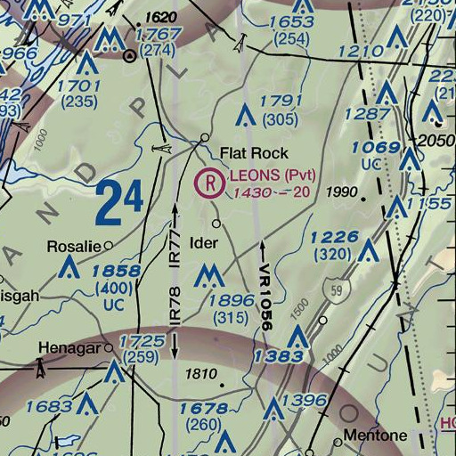 FAA VFR chart of Ider School, AL