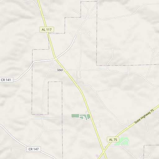 OpenStreetMap map of Ider School, AL