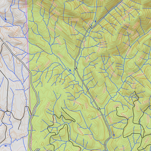 OpenTopoMap map of Ordway Creek, WA
