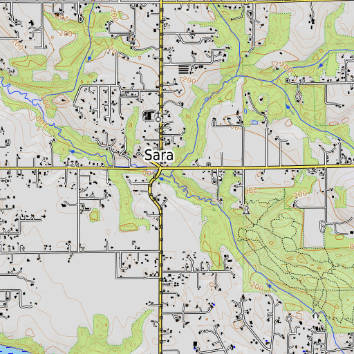 OpenTopoMap map of Packard Creek, WA