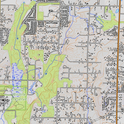 OpenTopoMap map of Patterson Spring, WA