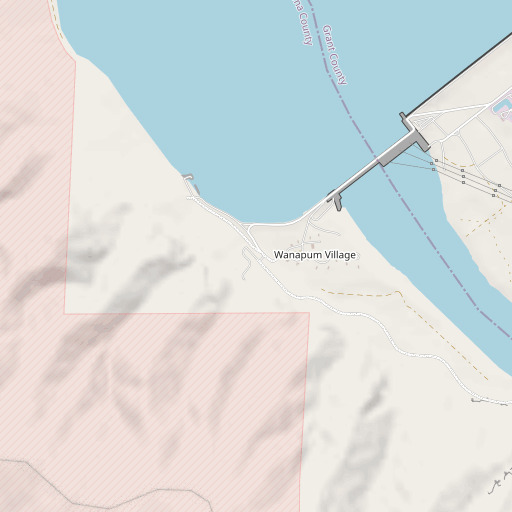 OpenStreetMap map of Priest Rapids, WA