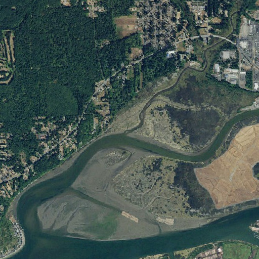Aerial imagery of Quilceda Creek, WA