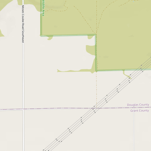 OpenStreetMap map of Sagebrush Flat, WA