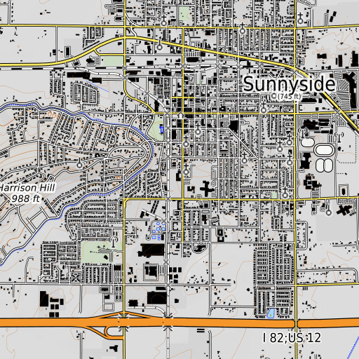 OpenTopoMap map of Saint Josephs School, WA