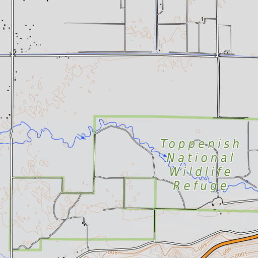 OpenTopoMap map of Snake Creek, WA