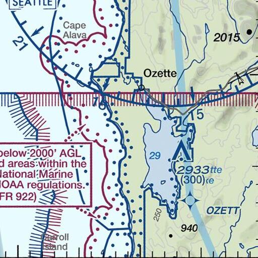 FAA VFR chart of South Sand Point Trail, WA