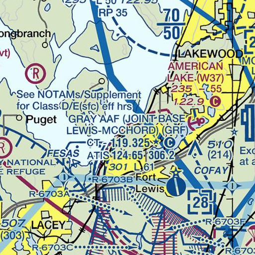 FAA VFR chart of Tatsolo Point, WA
