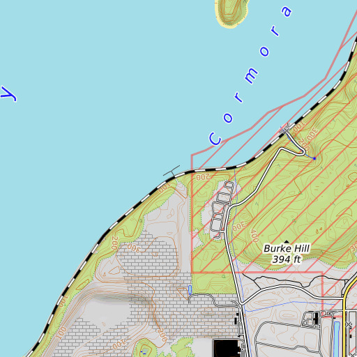 OpenTopoMap map of Tatsolo Point, WA