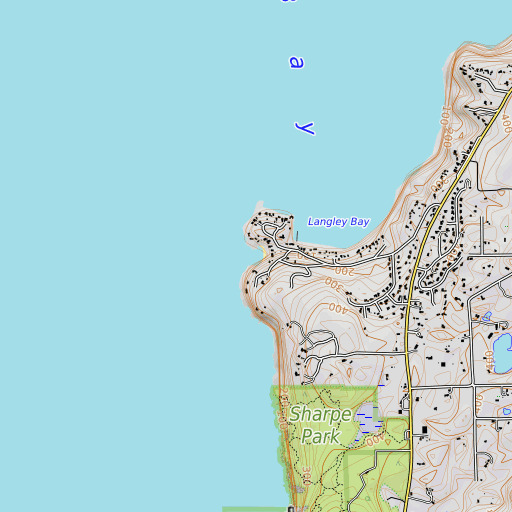 OpenTopoMap map of Telegraph Bight, WA