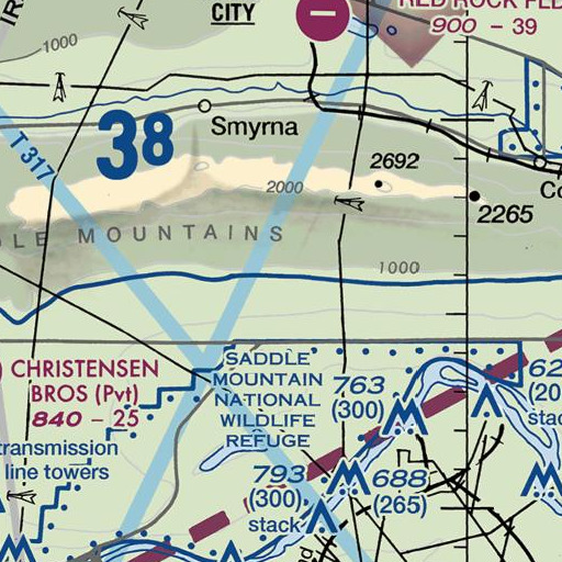FAA VFR chart of Wahluke Slope, WA