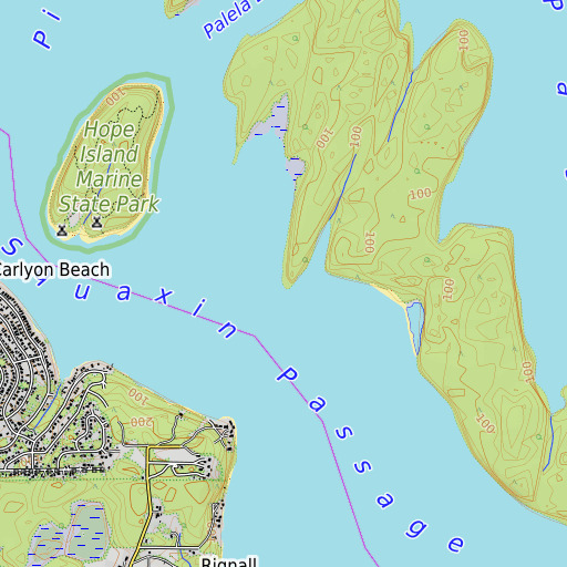 OpenTopoMap map of Belspeox Point, WA