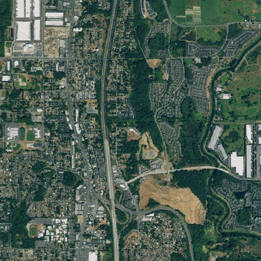 Aerial imagery of Grandview School, WA