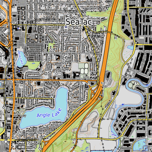 OpenTopoMap map of Tyee Educational Complex, WA