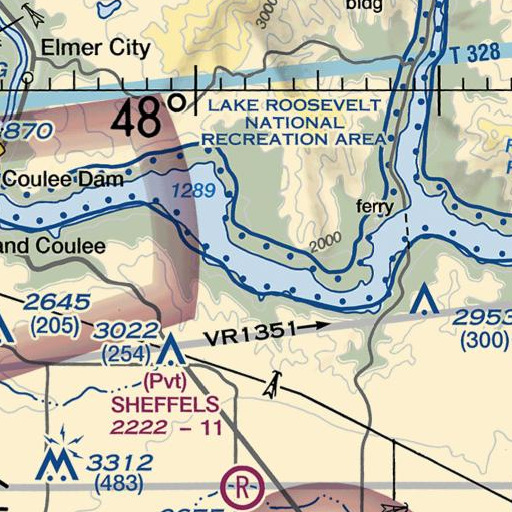 FAA VFR chart of Wynhoff Cove, WA
