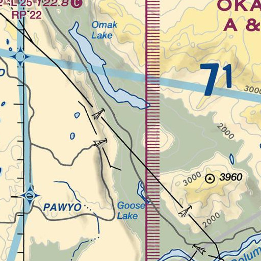 FAA VFR chart of Stinking Lake, WA