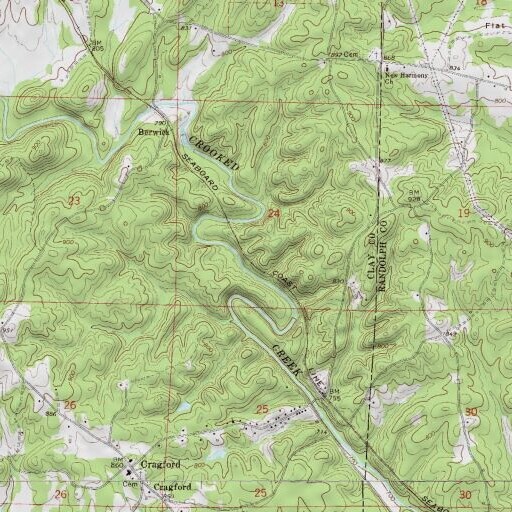USGS 24K topo map of Grizzel Prospect, AL