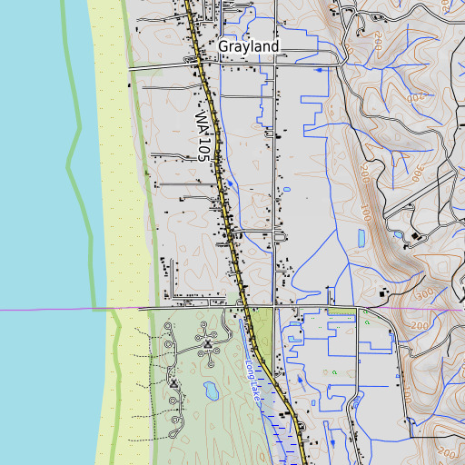 OpenTopoMap map of Benn, WA