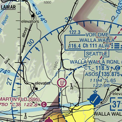 FAA VFR chart of Spring Valley, WA