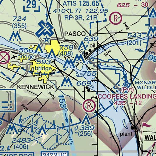 FAA VFR chart of Two Rivers Park, WA